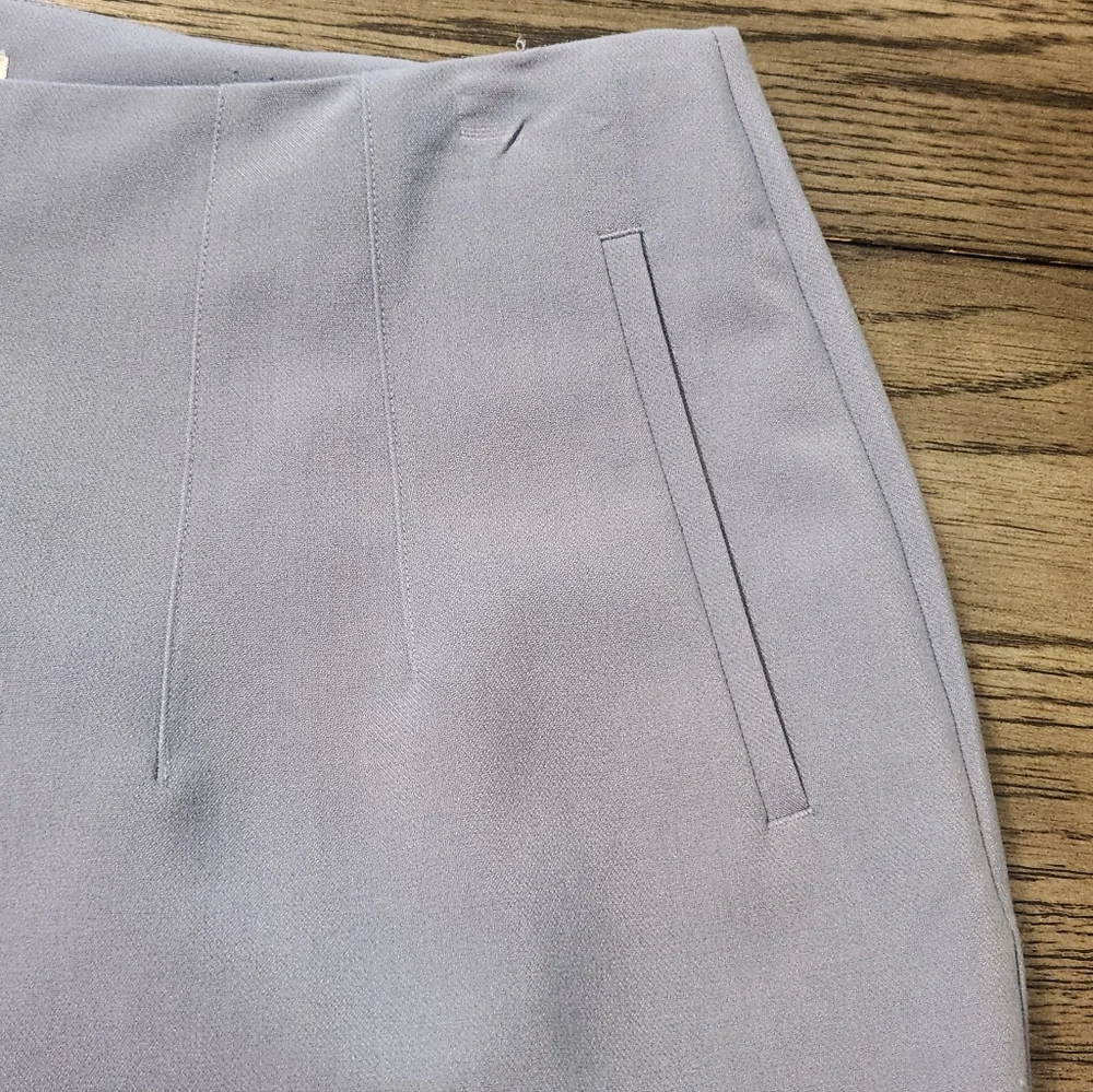 NINE WEST Women's High-Waist Pleated Pants- Light Blue with zipper front Sz 14L - Picture 7 of 12